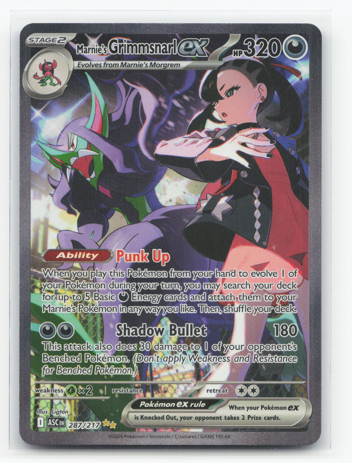 Marnie's Grimmsnarl ex 287/217 - Ascended Heroes