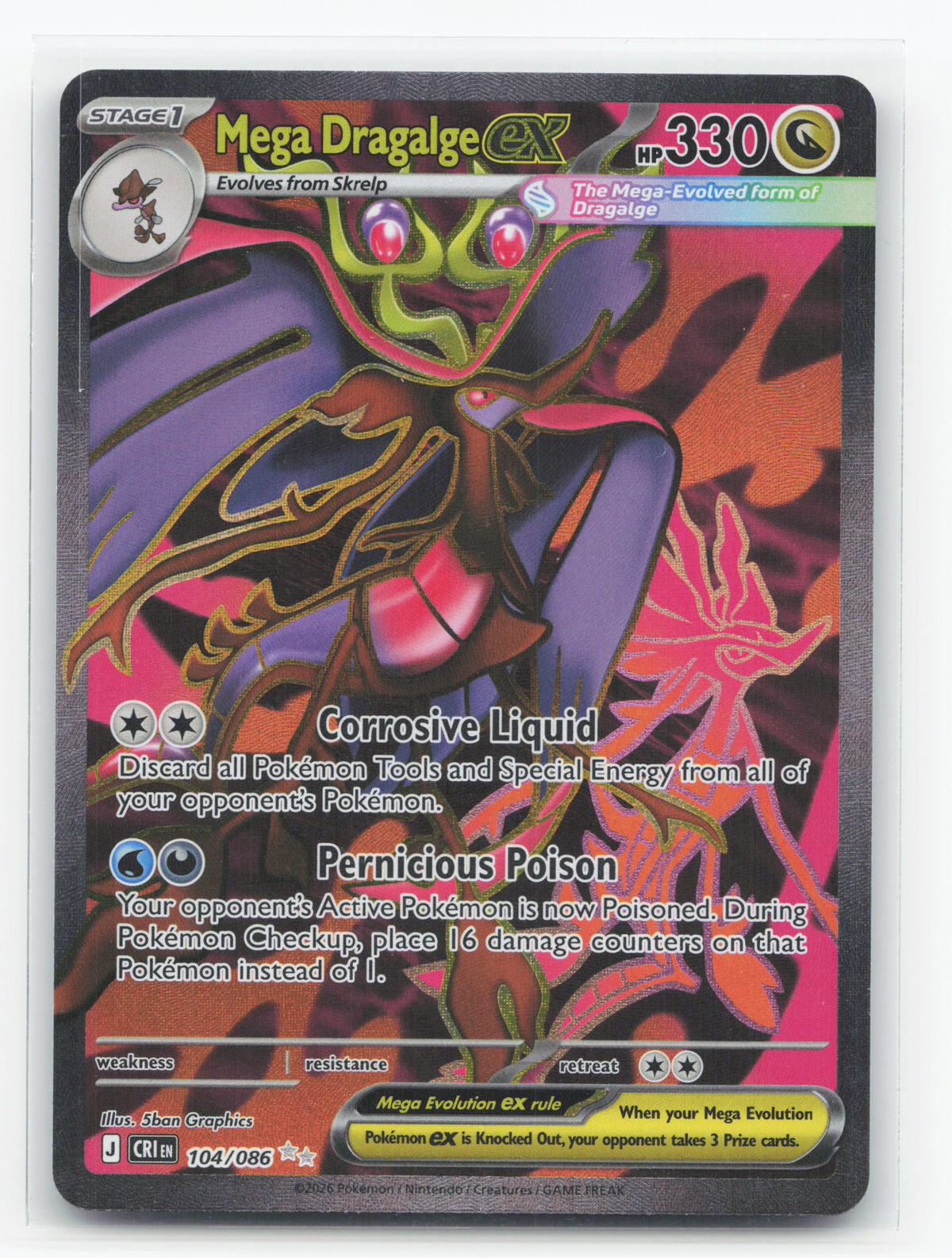 Mega Dragalge ex 104/086 - Chaos Rising
