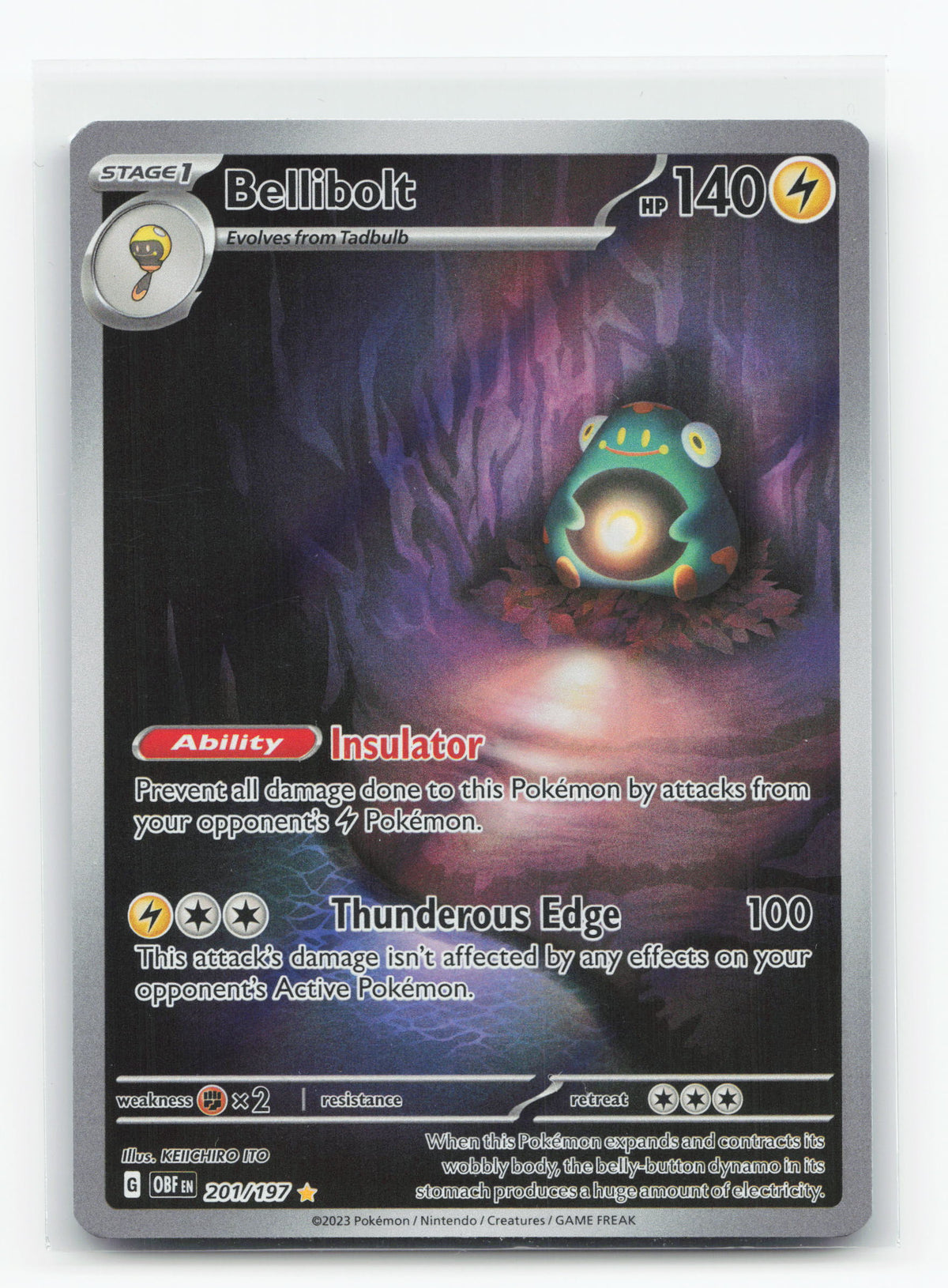 Bellibolt 201/197 - Obsidian Flames