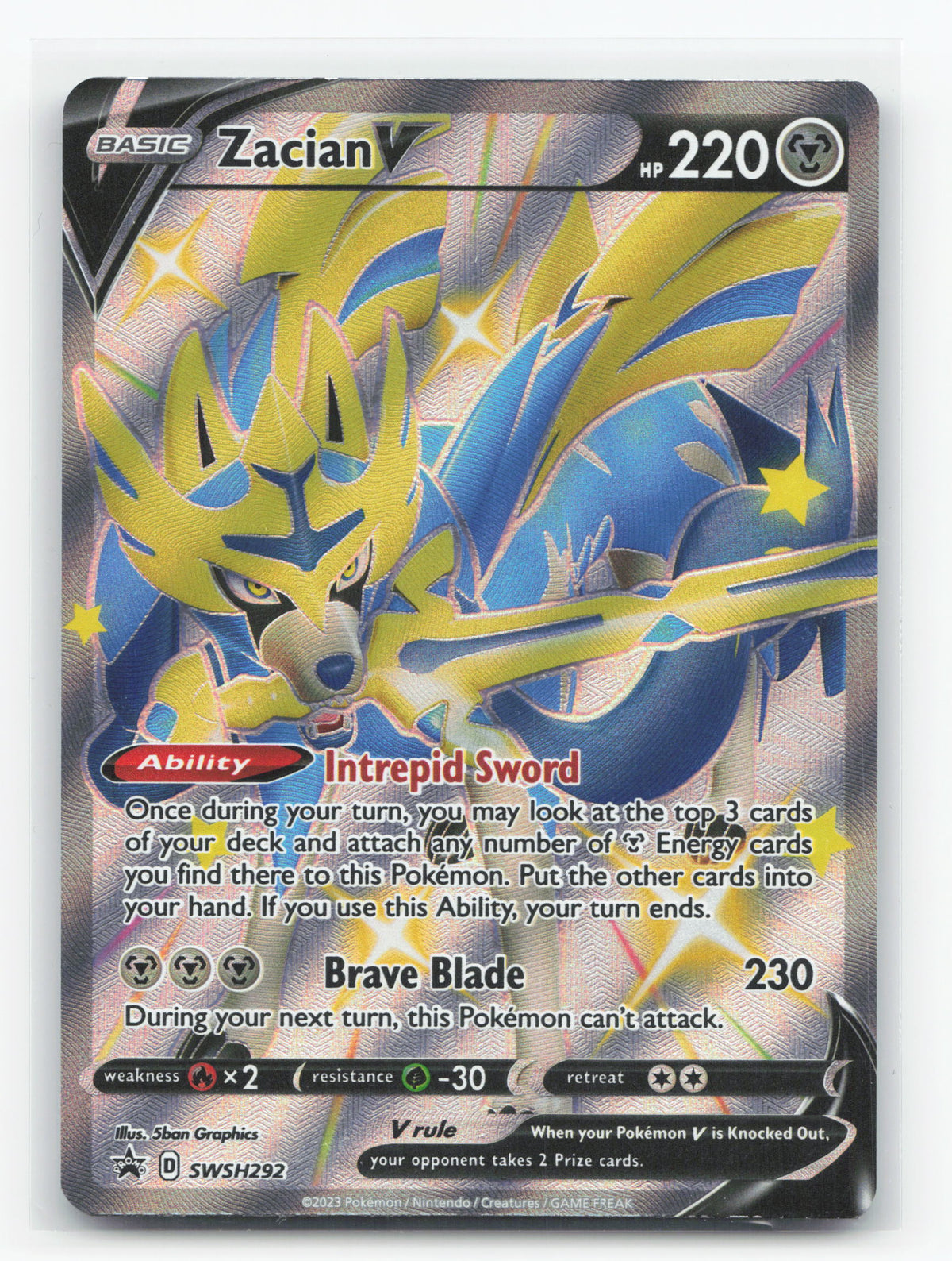 Zacian V SWSH292 - SWSH Black Star Promos