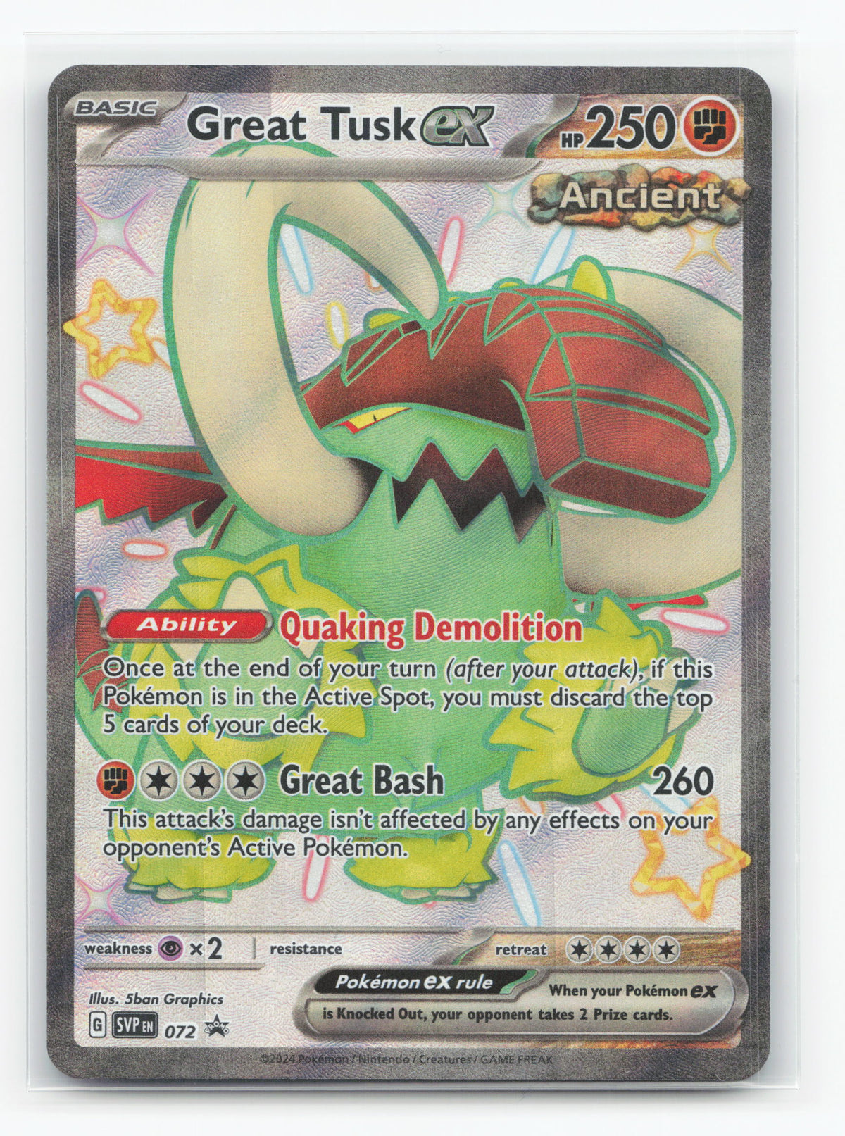 Great Tusk ex 072 - Scarlet & Violet Black Star Promos