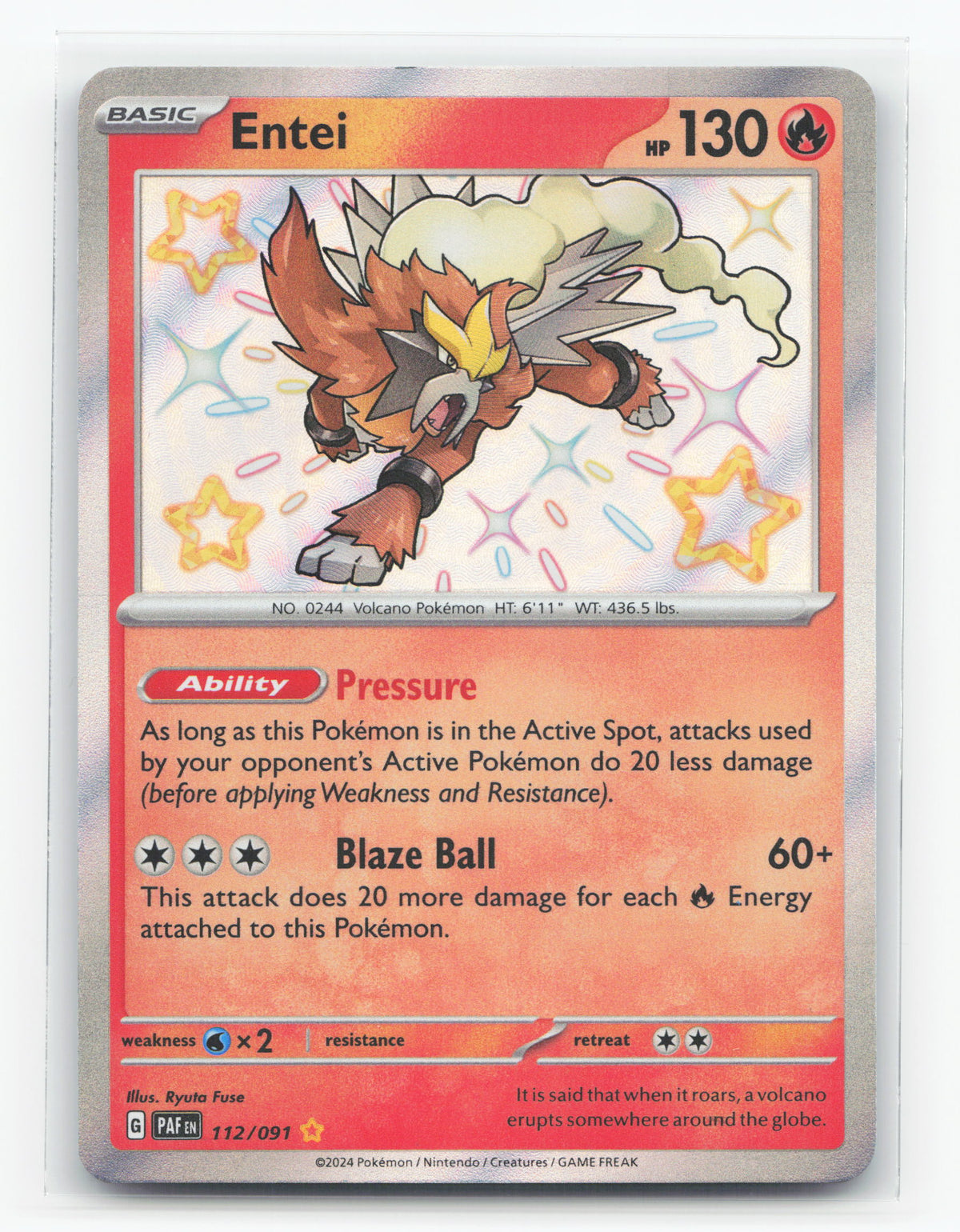 Entei 112/091 - Paldean Fates