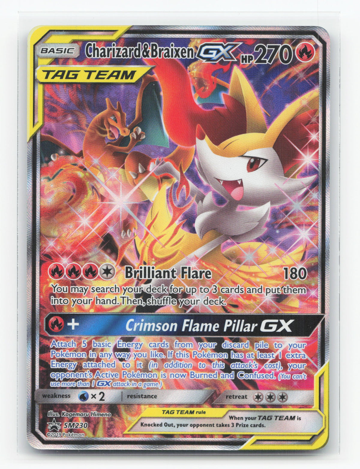 Charizard & Braixen-GX SM230 - SM Black Star Promos