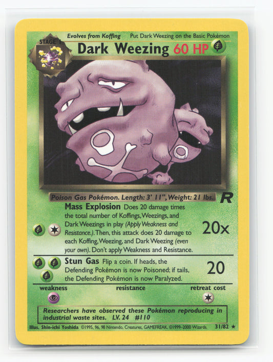 Dark Weezing 31/82 - Team Rocket
