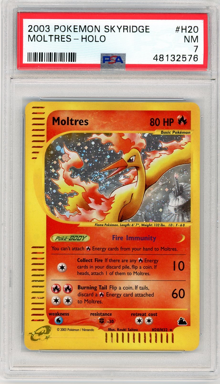 PSA 7 Moltres H20/H32 - Skyridge