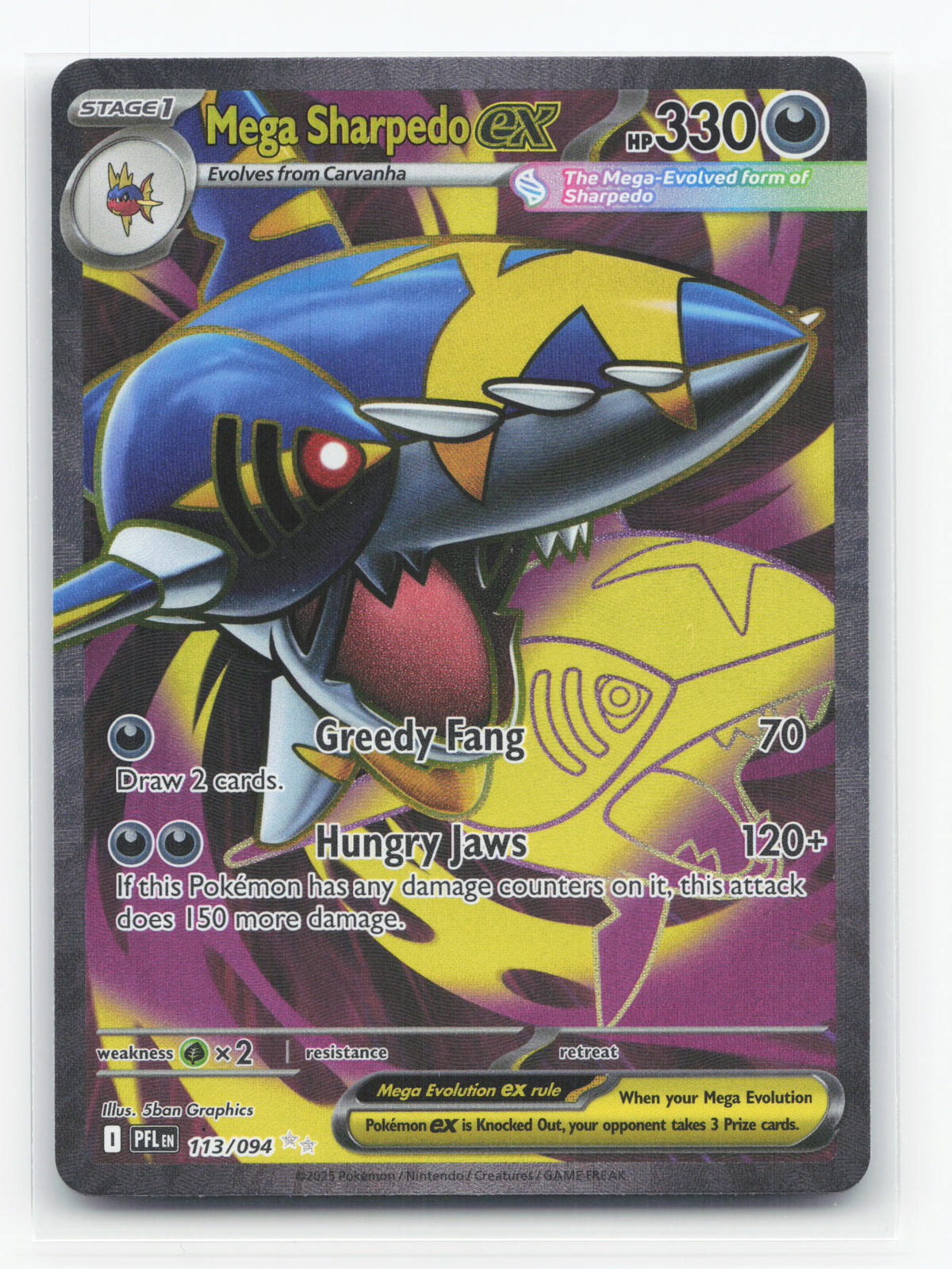 Mega Sharpedo ex 113/094 - Phantasmal Flames