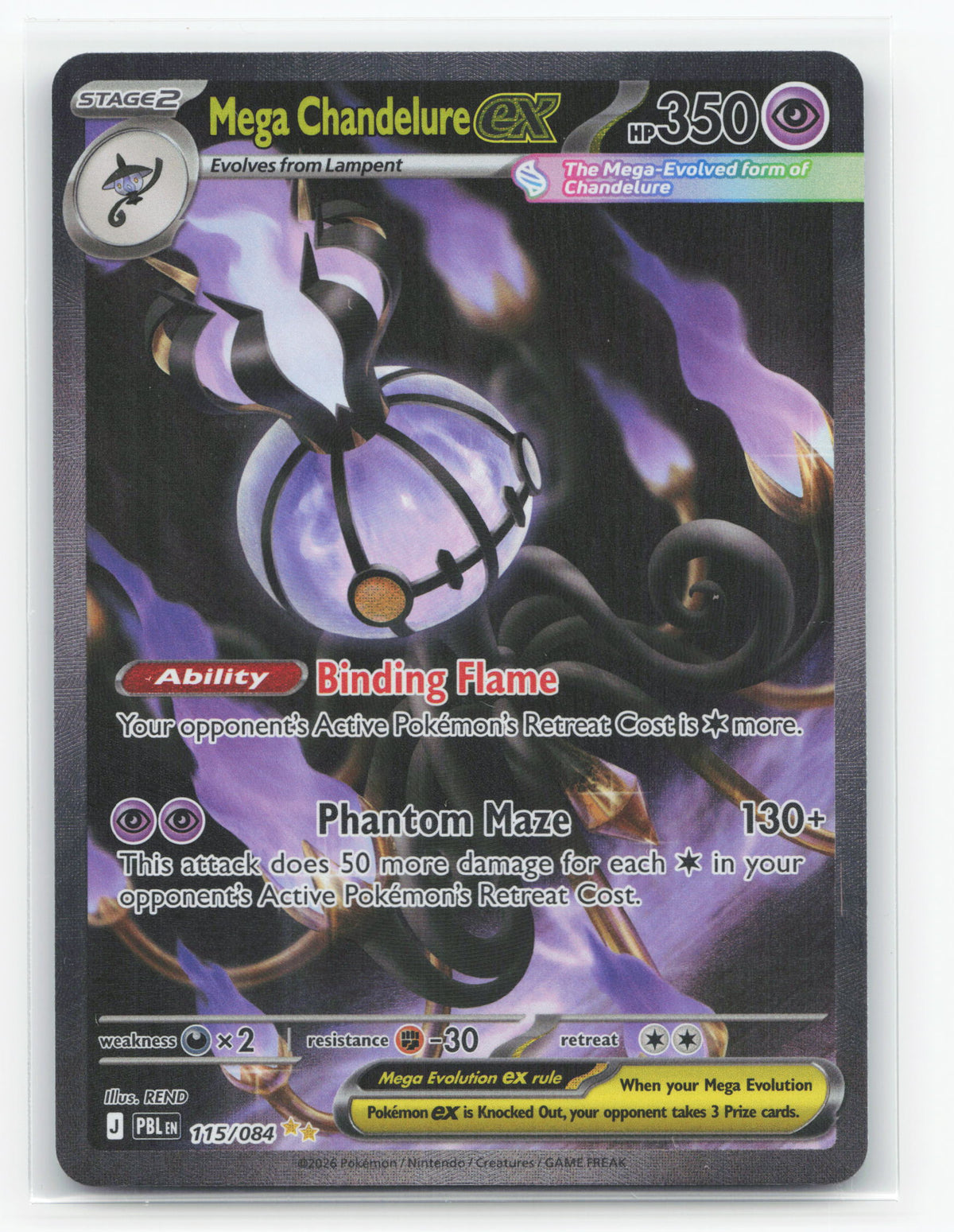 Mega Chandelure ex 115/084 - Pitch Black