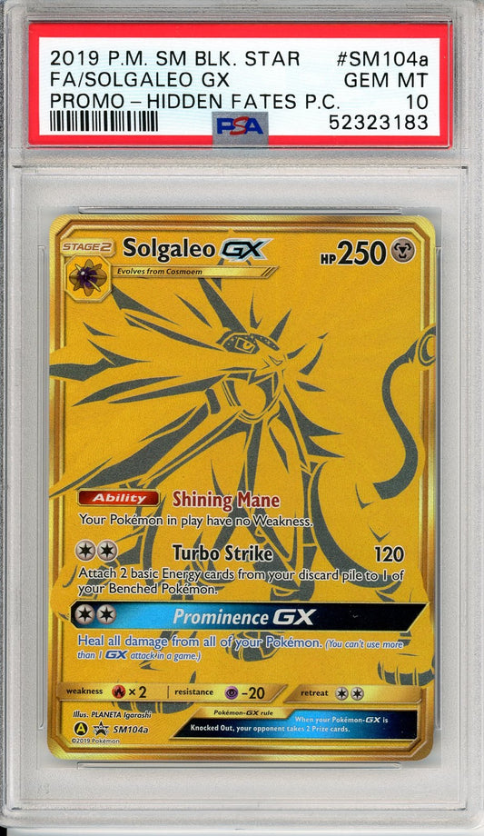 PSA 10 Solgaleo-GX SM104a - POKEMON SM BLACK STAR PROMO