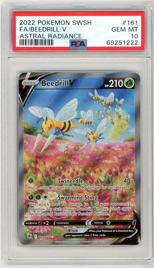 PSA 10 Beedrill V 161/189 - POKEMON SWORD & SHIELD ASTRAL RADIANCE