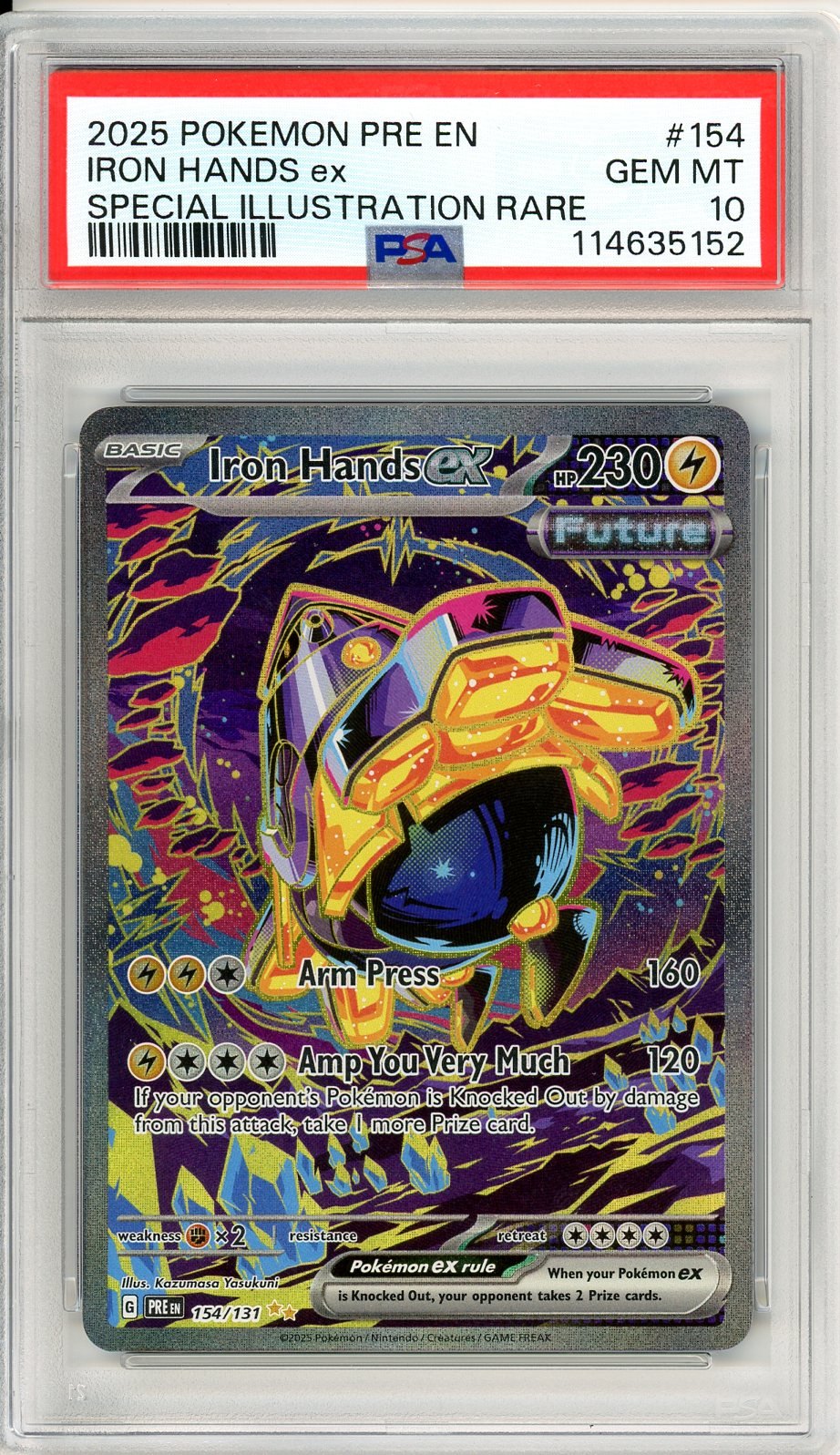 PSA 10 Iron Hands ex 154/131 - Prismatic Evolutions