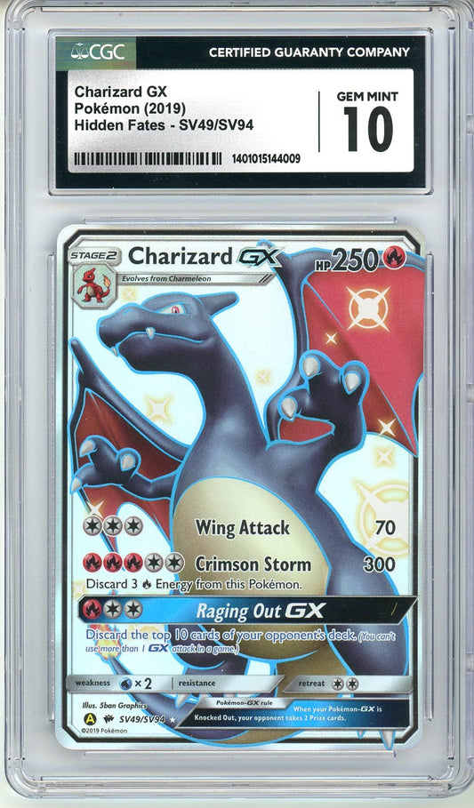 CGC 10 Charizard-GX SV49/SV94 - Hidden Fates Shiny Vault