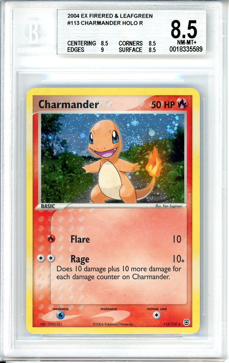 BGS 8.5 Charmander 113/112 - FireRed & LeafGreen