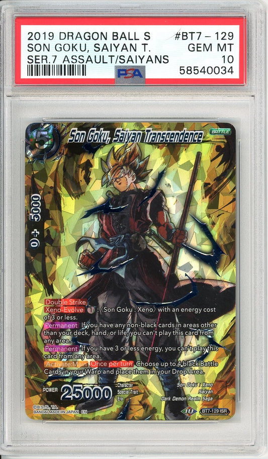 PSA 10 Son Goku, Saiyan Transcendence 129 - ASSAULT OF THE SAIYANS
