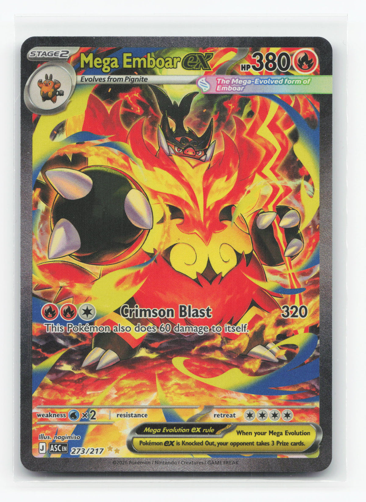 Mega Emboar ex 273/217 - Ascended Heroes