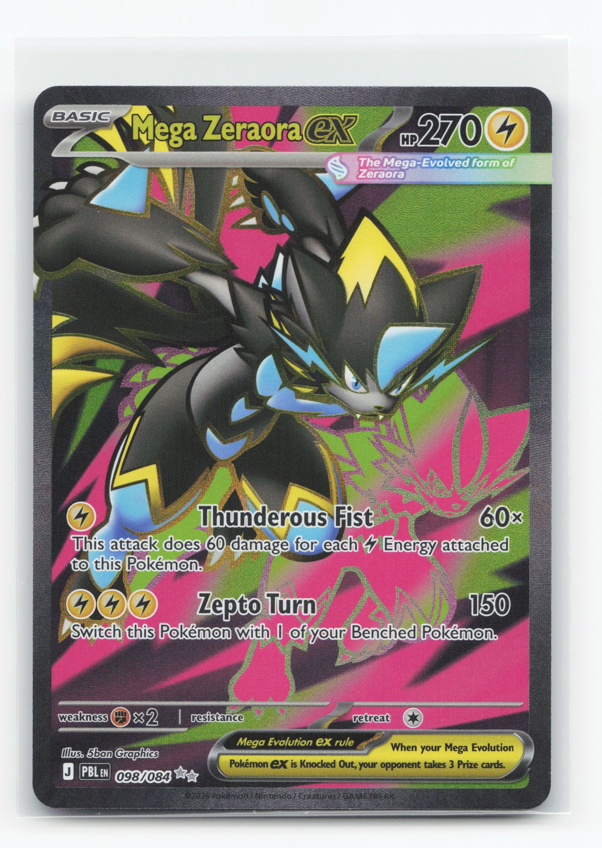 Mega Zeraora ex 098/084 - Pitch Black