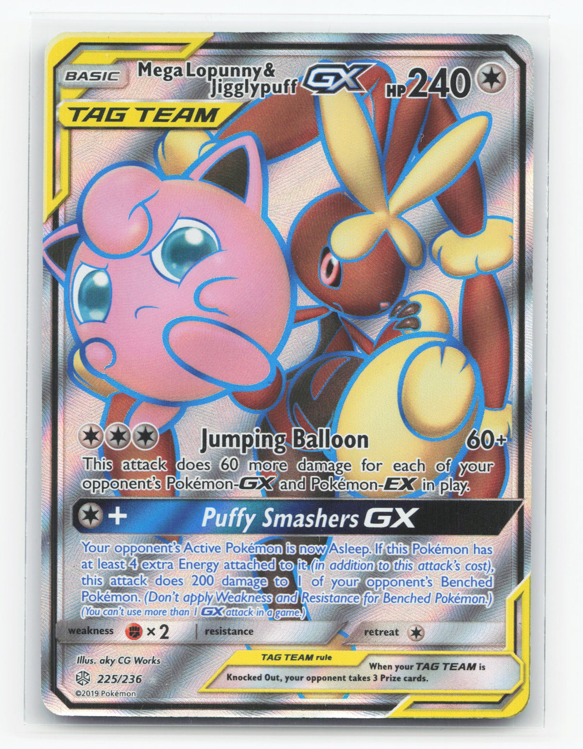 Mega Lopunny & Jigglypuff-GX 225/236 - Cosmic Eclipse