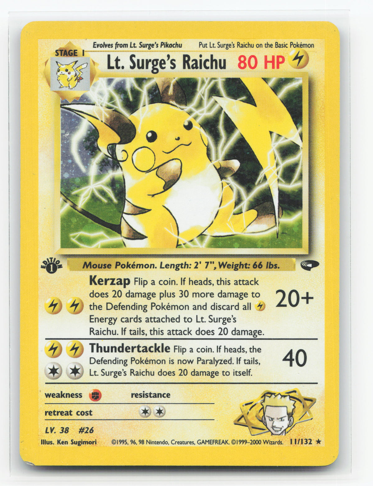 Lt. Surge's Raichu 11/132 - Gym Challenge
