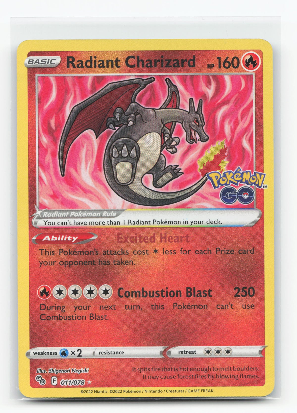 Radiant Charizard 011/078 - Pokémon GO