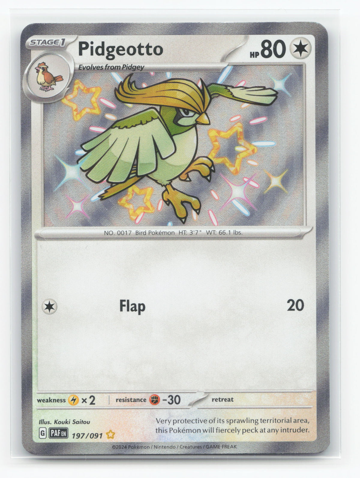 Pidgeotto 197/091 - Paldean Fates