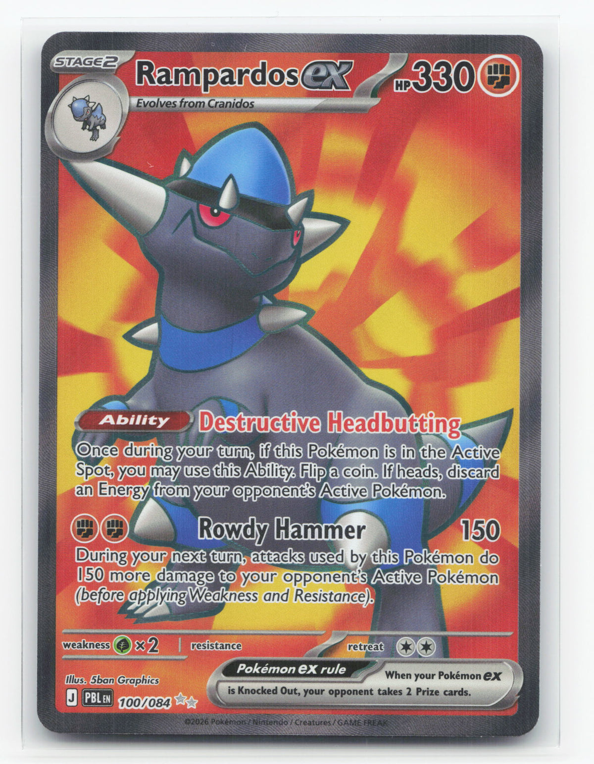 Rampardos ex 100/084 - Pitch Black