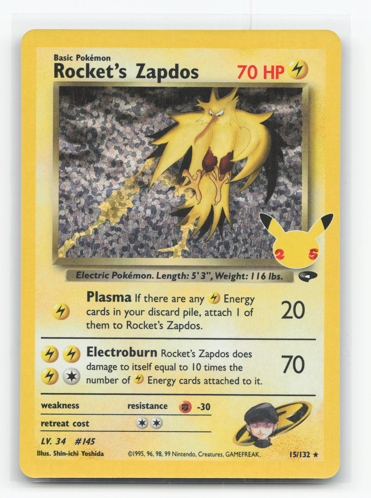 Rocket's Zapdos 15 - Celebrations: Classic Collection