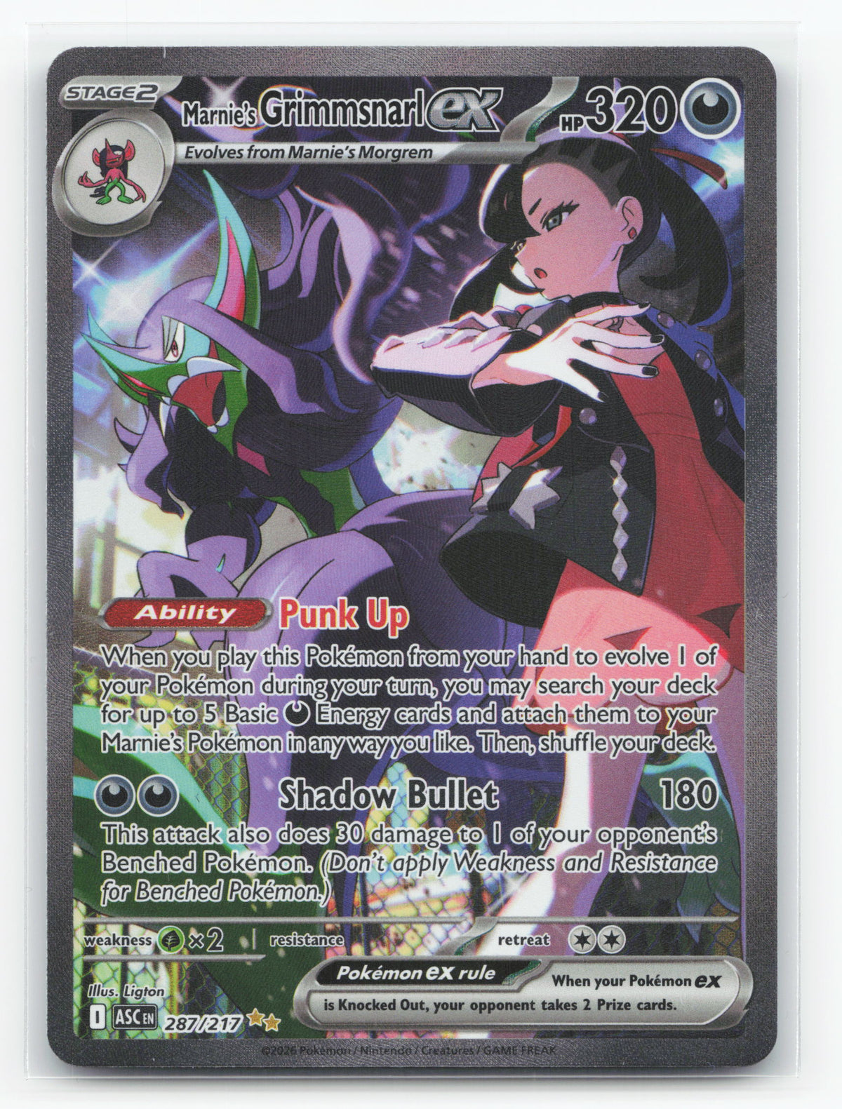 Marnie's Grimmsnarl ex 287/217 - Ascended Heroes