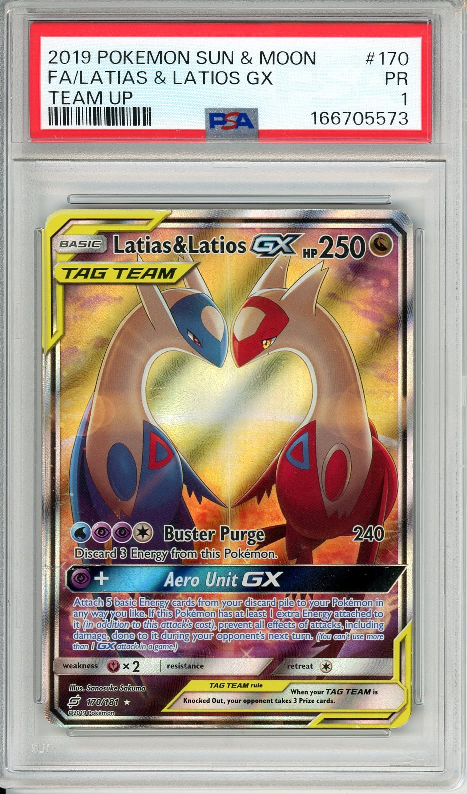 PSA 1 Latias & Latios-GX 170/181 - Team Up