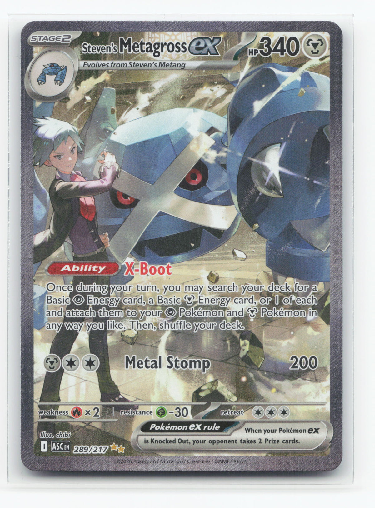 Steven's Metagross ex 289/217 - Ascended Heroes