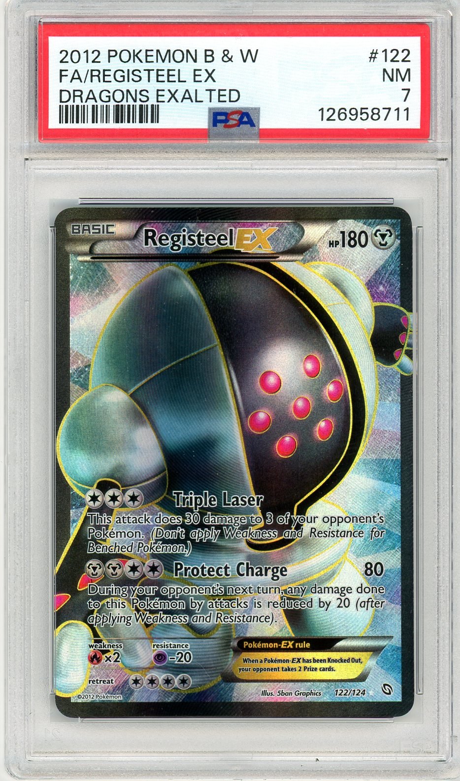 PSA 7 Registeel-EX 122/124 - Dragons Exalted