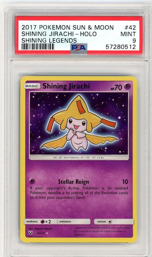 PSA 9 Shining Jirachi 42/73 - Shining Legends