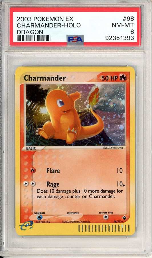 PSA 8 Charmander 98/97 - Dragon
