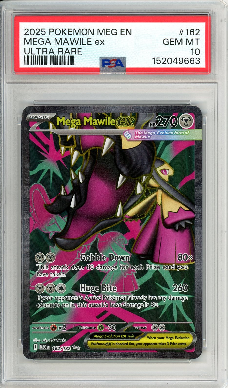 PSA 10 Mega Mawile ex 162/132 - Mega Evolution