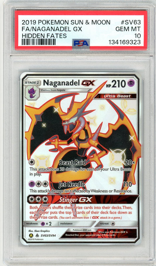 PSA 10 Naganadel-GX SV63/SV94 - Hidden Fates Shiny Vault
