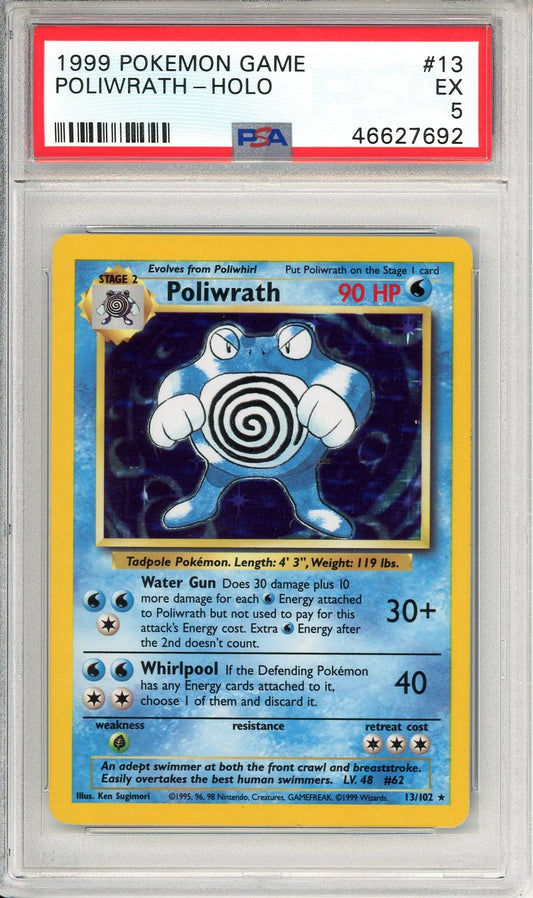 PSA 5 Poliwrath 13/102 - Base