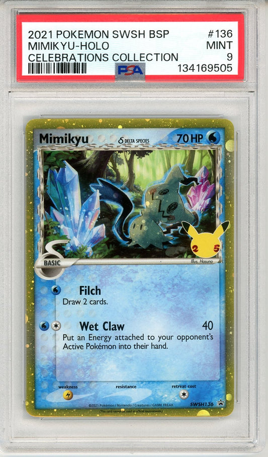 PSA 9 Mimikyu δ SWSH136 - SWSH Black Star Promos