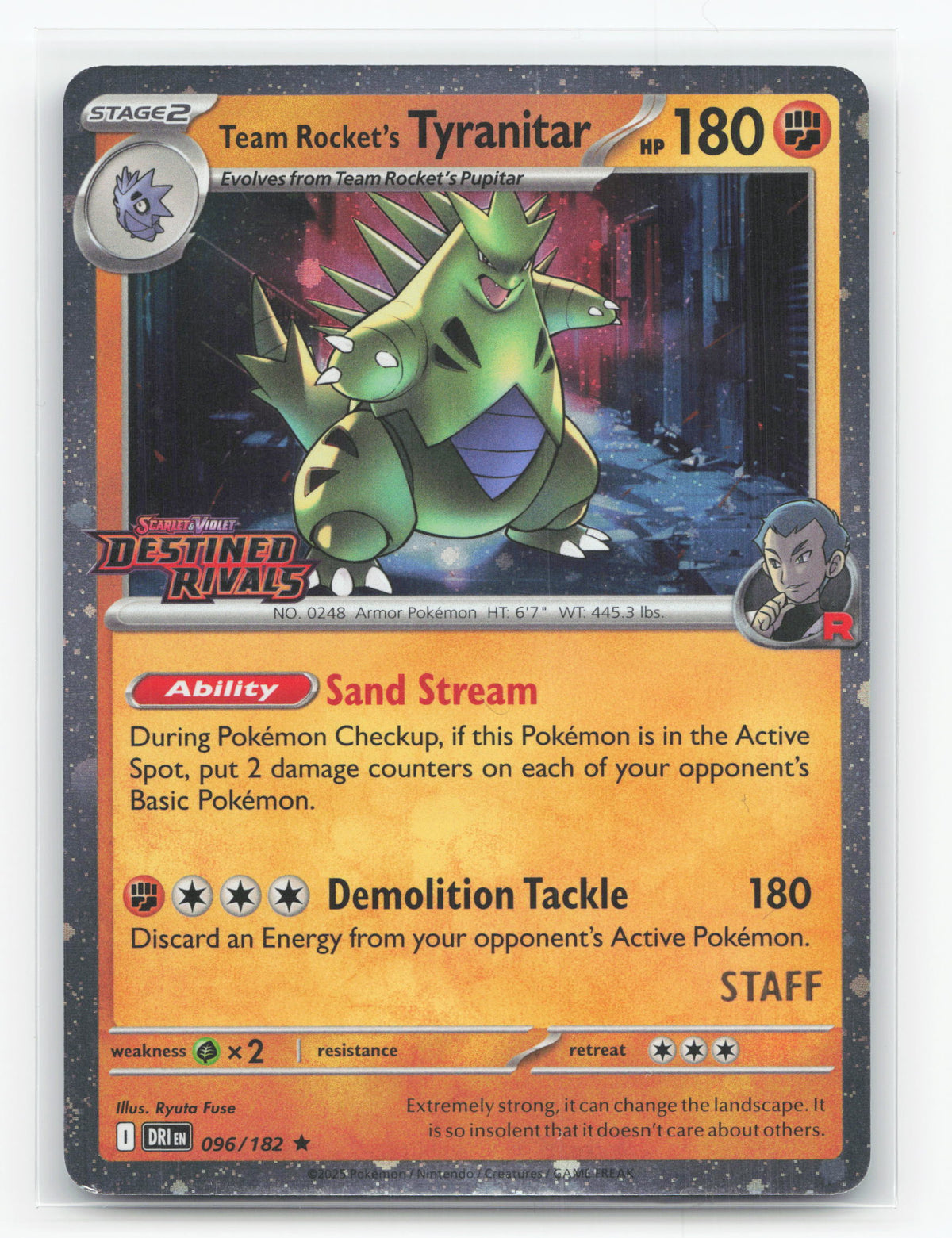 Team Rocket's Tyranitar (Staff Promo) 096/182 - Destined Rivals