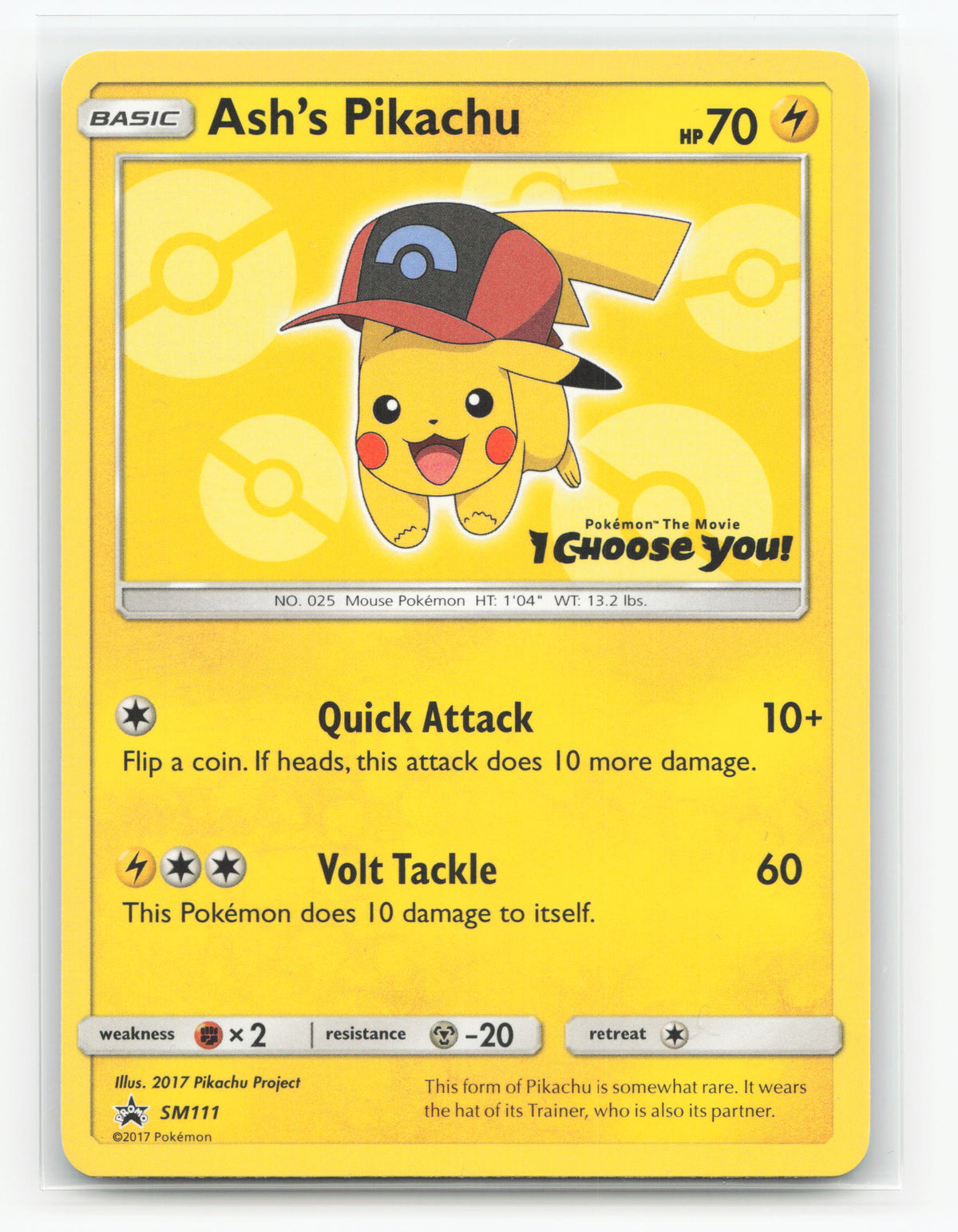 Ash's Pikachu SM111 - SM Black Star Promos