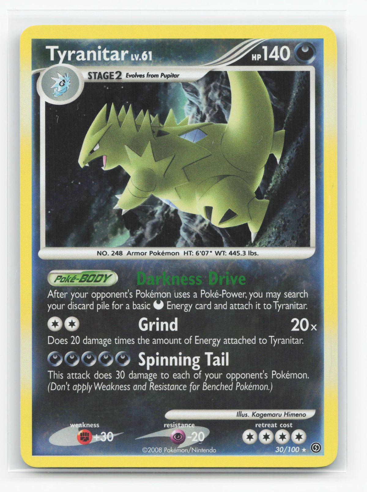 Tyranitar 30/100 Cosmos Holo - Stormfront