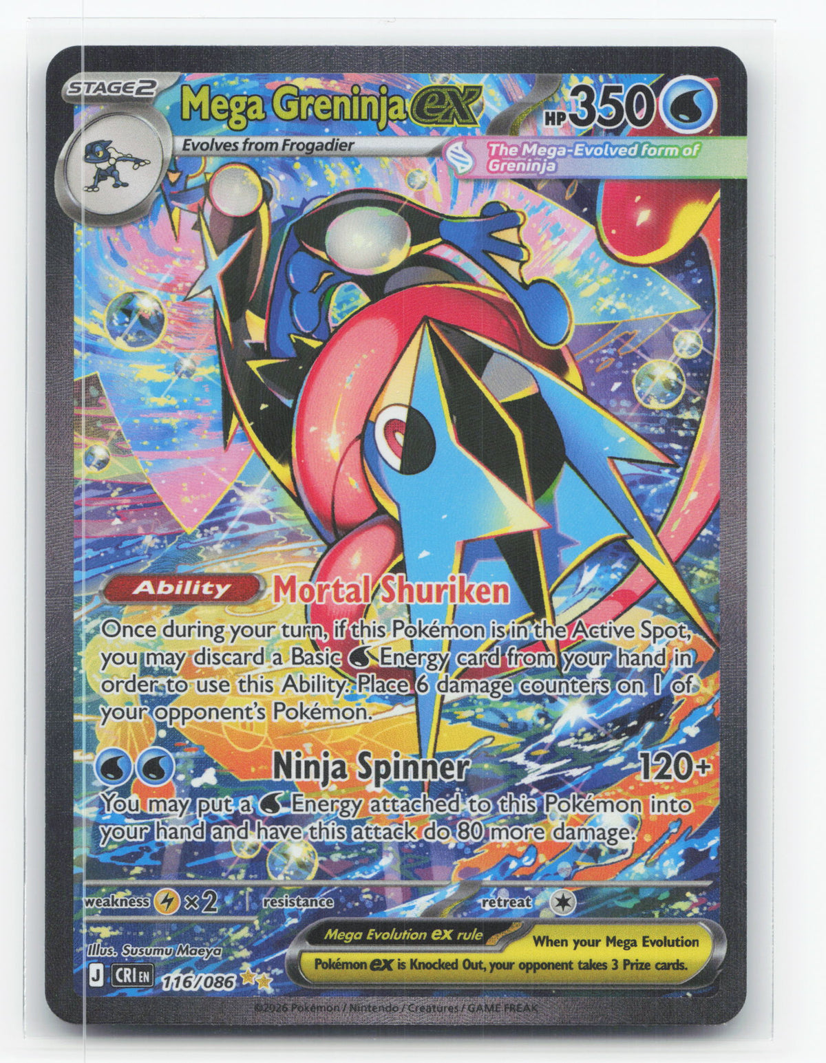 Mega Greninja ex 116/086 - Chaos Rising