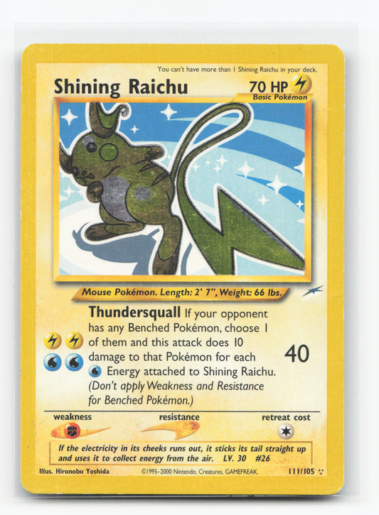 Shining Raichu 111/105 - Neo Destiny