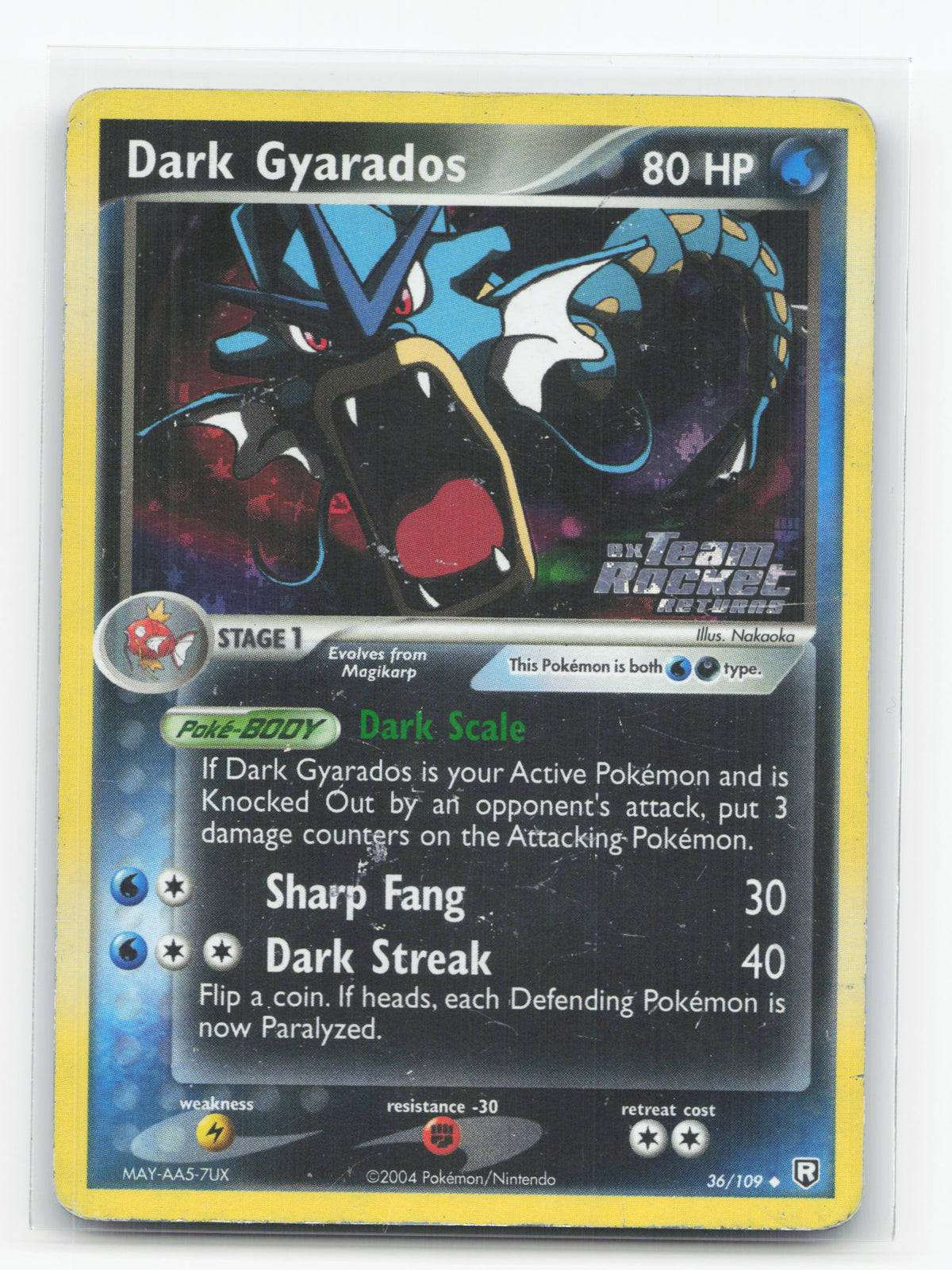 Dark Gyarados 36/109 Reverse Holo - Team Rocket Returns