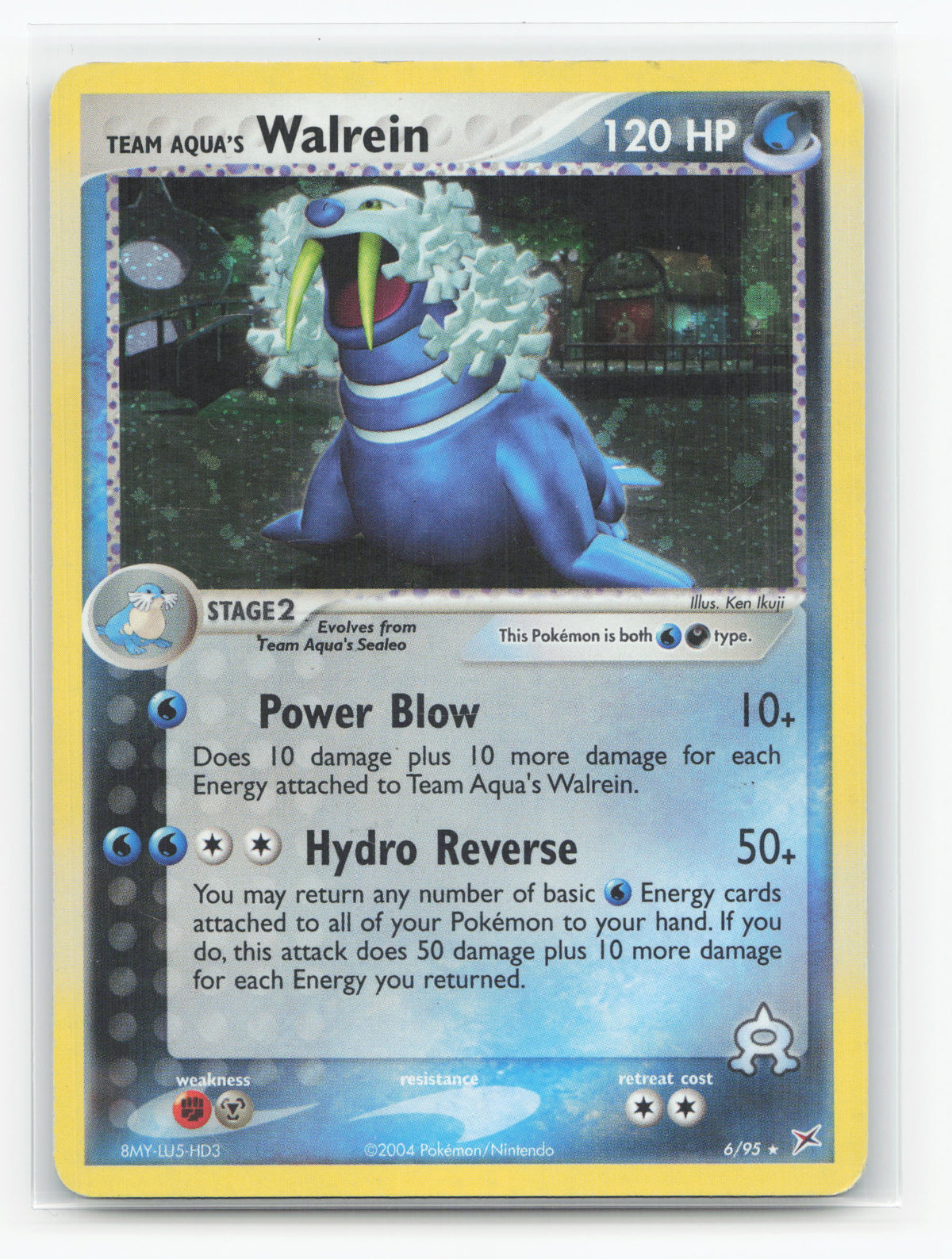 Team Aqua's Walrein 6/95 Reverse Holo - Team Magma vs Team Aqua