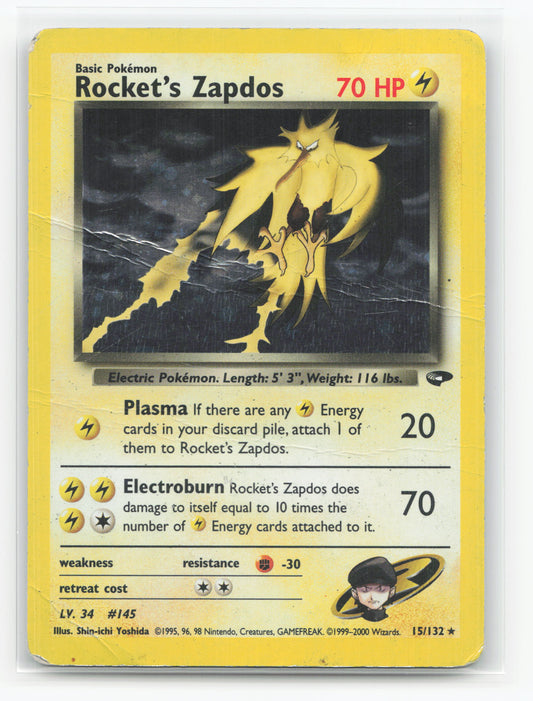 Rocket's Zapdos 15/132 - Gym Challenge