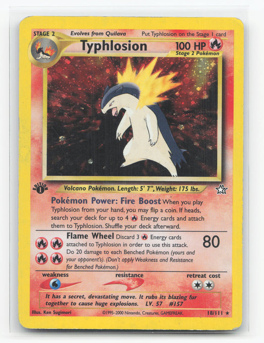 Typhlosion 18/111 1st Edition Holo - Neo Genesis