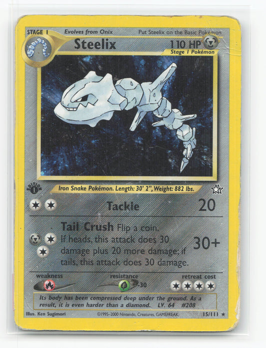 Steelix 15/111 1st Edition Holo - Neo Genesis