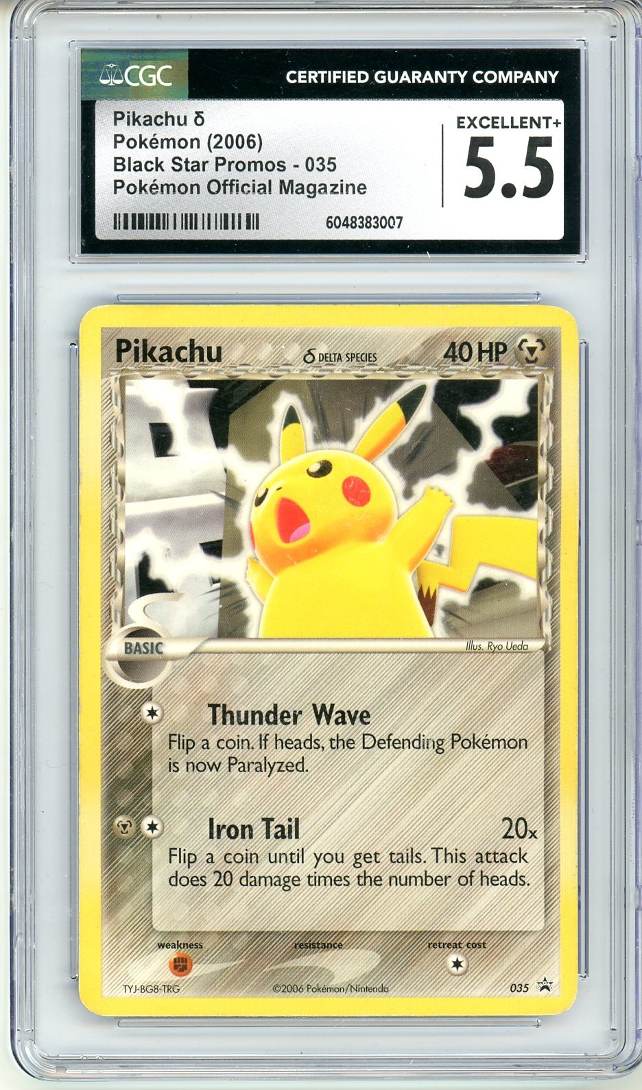 CGC 5.5 Pikachu δ 035 - Nintendo Black Star Promos