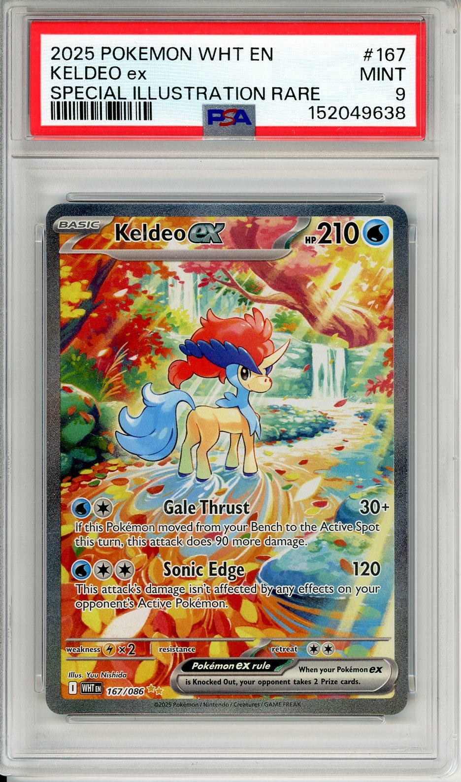 PSA 9 Keldeo ex 167/086 - White Flare