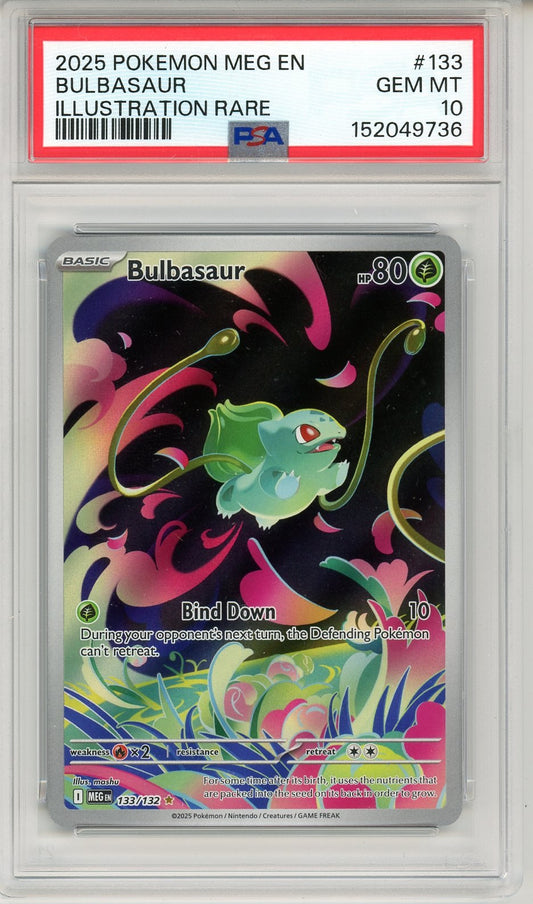 PSA 10 Bulbasaur 133/132 - Mega Evolution