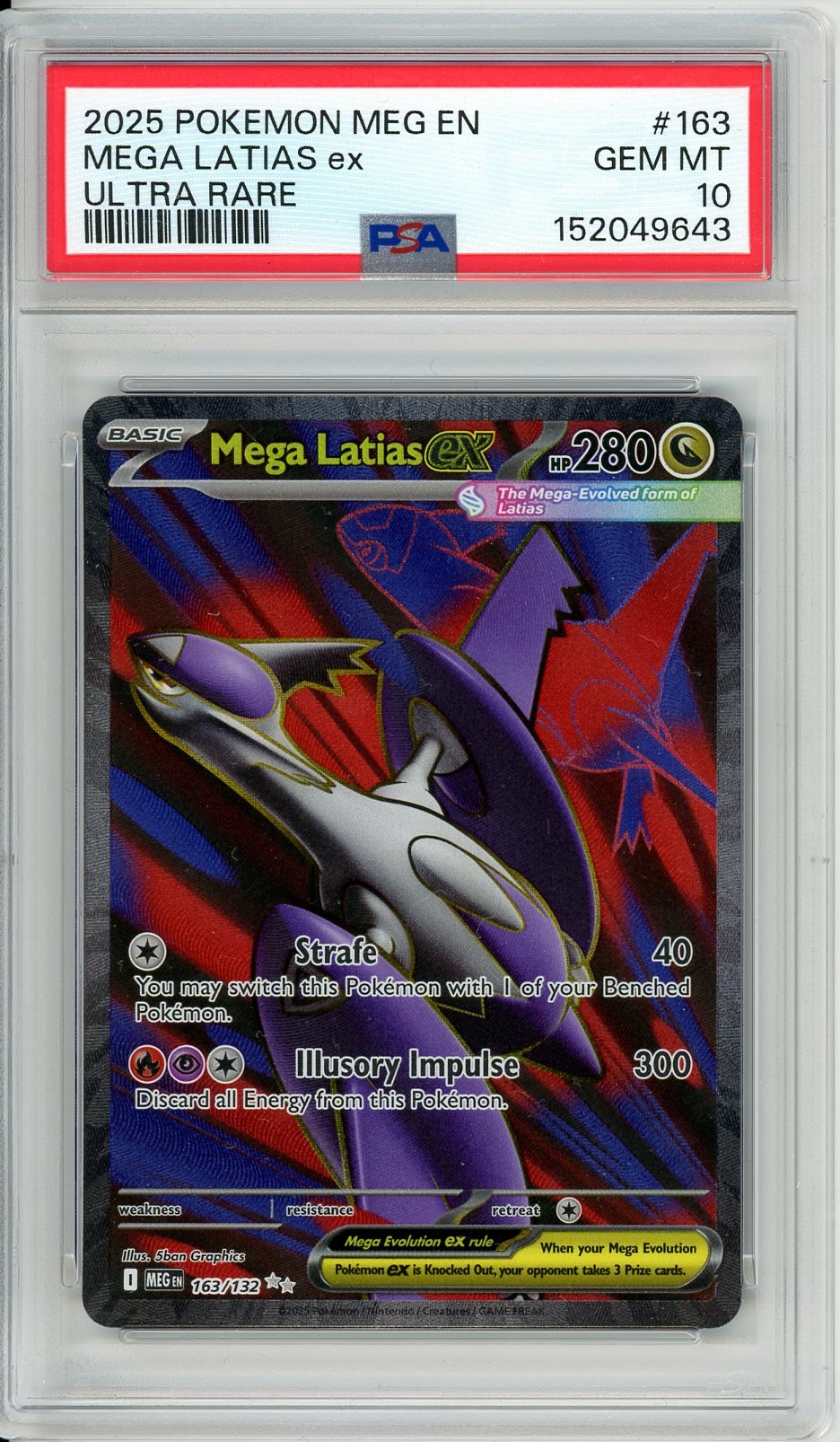 PSA 10 Mega Latias ex 163/132 - Mega Evolution