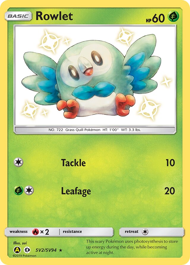 Rowlet - #SV2/SV94 - Pokémon Sun & Moon - Hidden Fates